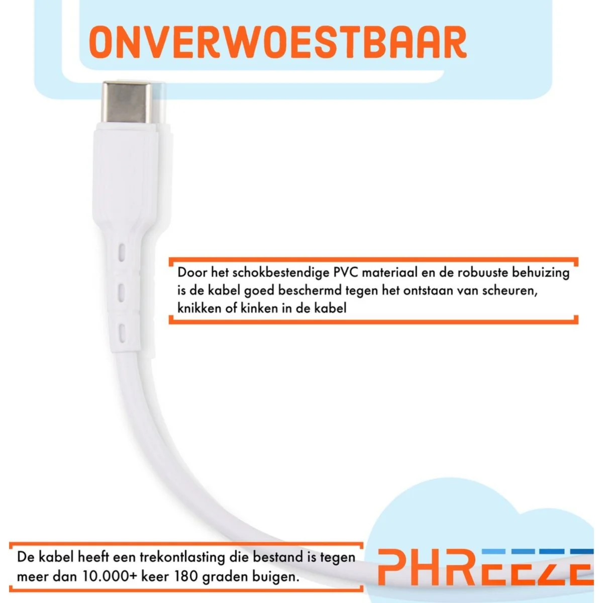 3x USB C kabel geschikt voor Samsung A12 - S21 - S20 FE - Xiaomi - Oppo - OnePlus - Samsung Oplaadkabel - USB A naar USB C kabel - oplader kabel - lader - oplader - Afbeelding 6