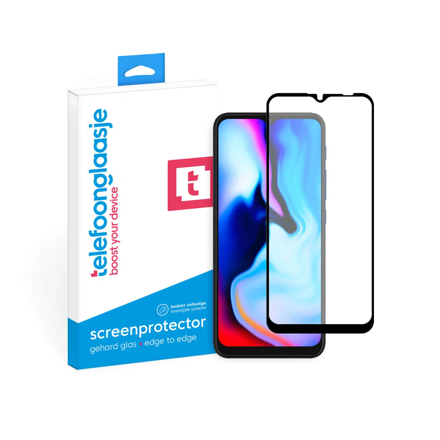 Motorola Moto E7 Plus screenprotector gehard glas Edge to Edge - Afbeelding 2