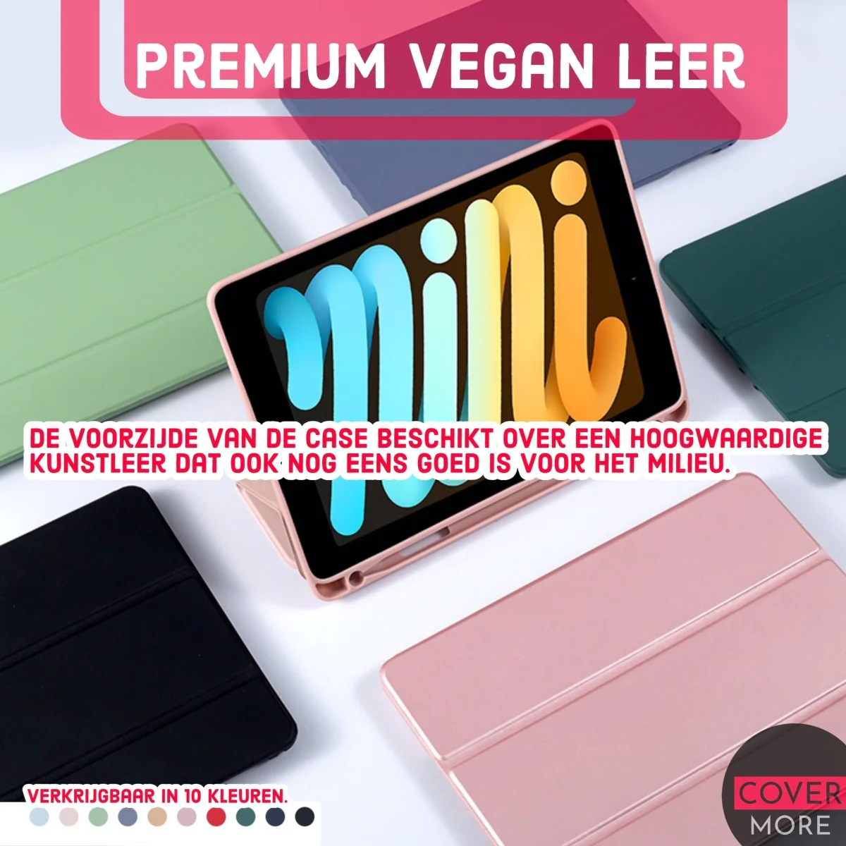 iPad 2021 Hoes - iPad 10.2 2019/2020/2021 Case - iPad 10.2 Hoesje Donker Blauw - Smart Folio Cover met Apple Pencil Opbergvak - Hoesje voor iPad 10.2 7e, 8e en 9e generatie - Afbeelding 5