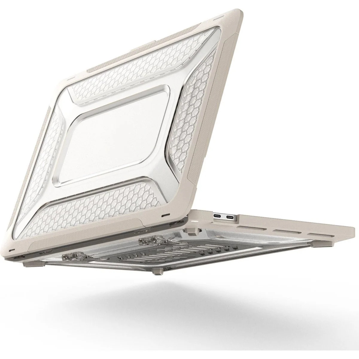 MacBook Pro Hardcover - 13 Inch Case - Hardcase Shock Proof Hoes A1706/A1708/A1989/A2251/A2289 - 2020/2021 Cover - Transparant Khaki