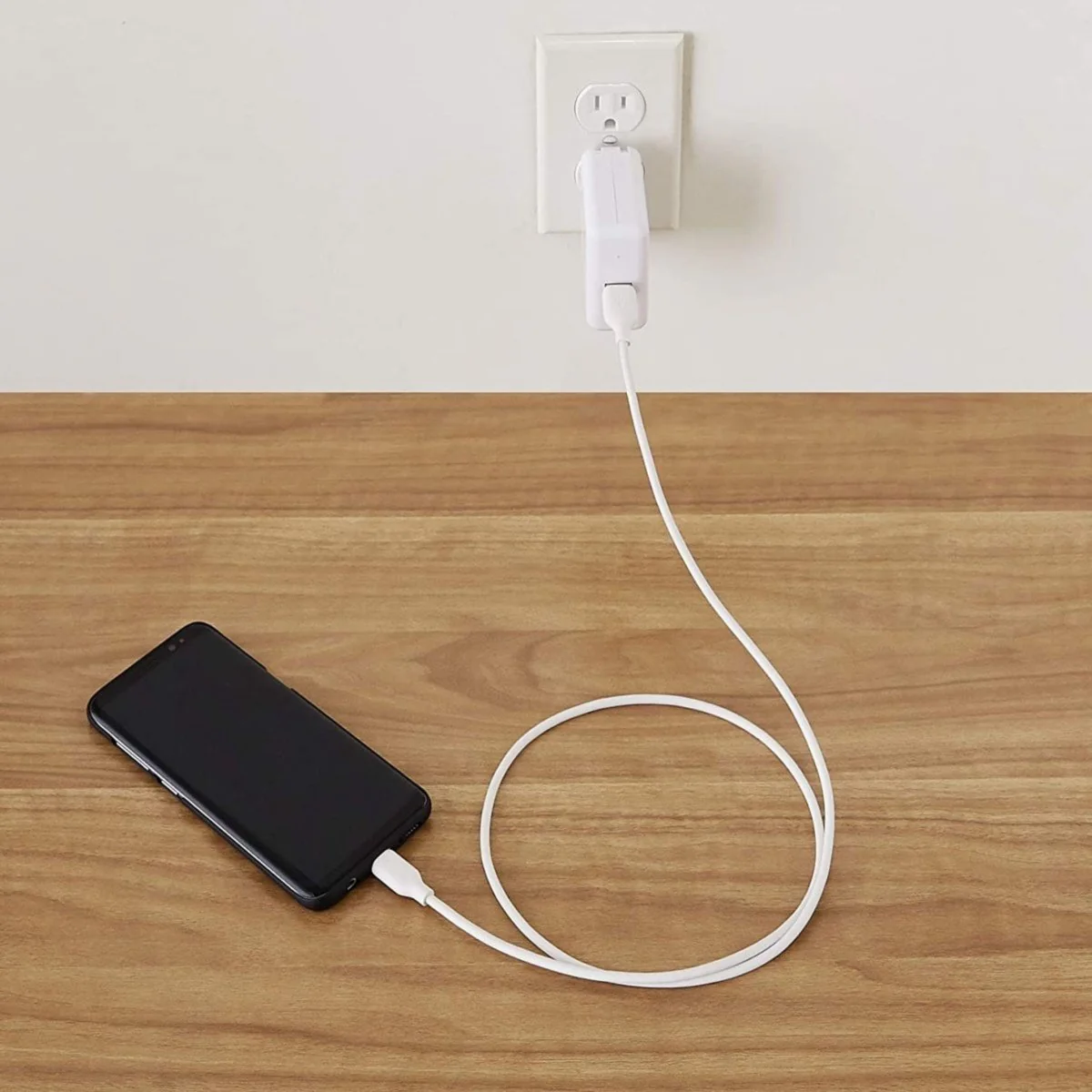 USB-C Data- en Laadkabel - Snellader Kabel - Fast en Quick Charge Oplaadkabel - Type C Naar USB-A - Oplaadsnoer Telefoon - Laptop - Samsung Galaxy en Note - Sony - OnePlus - TPE – Wit – 1 Meter - Afbeelding 3